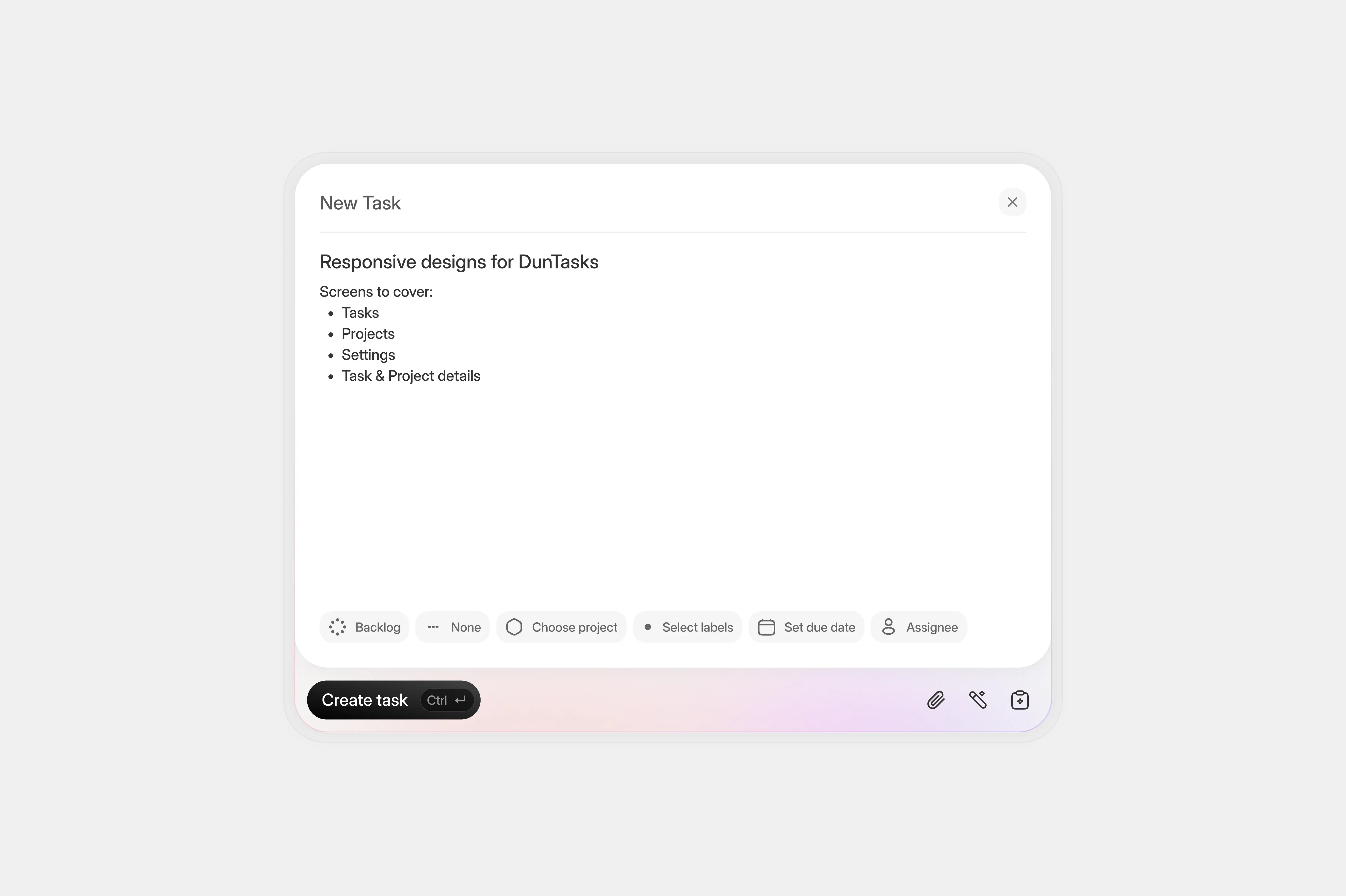 duntasks — new-task