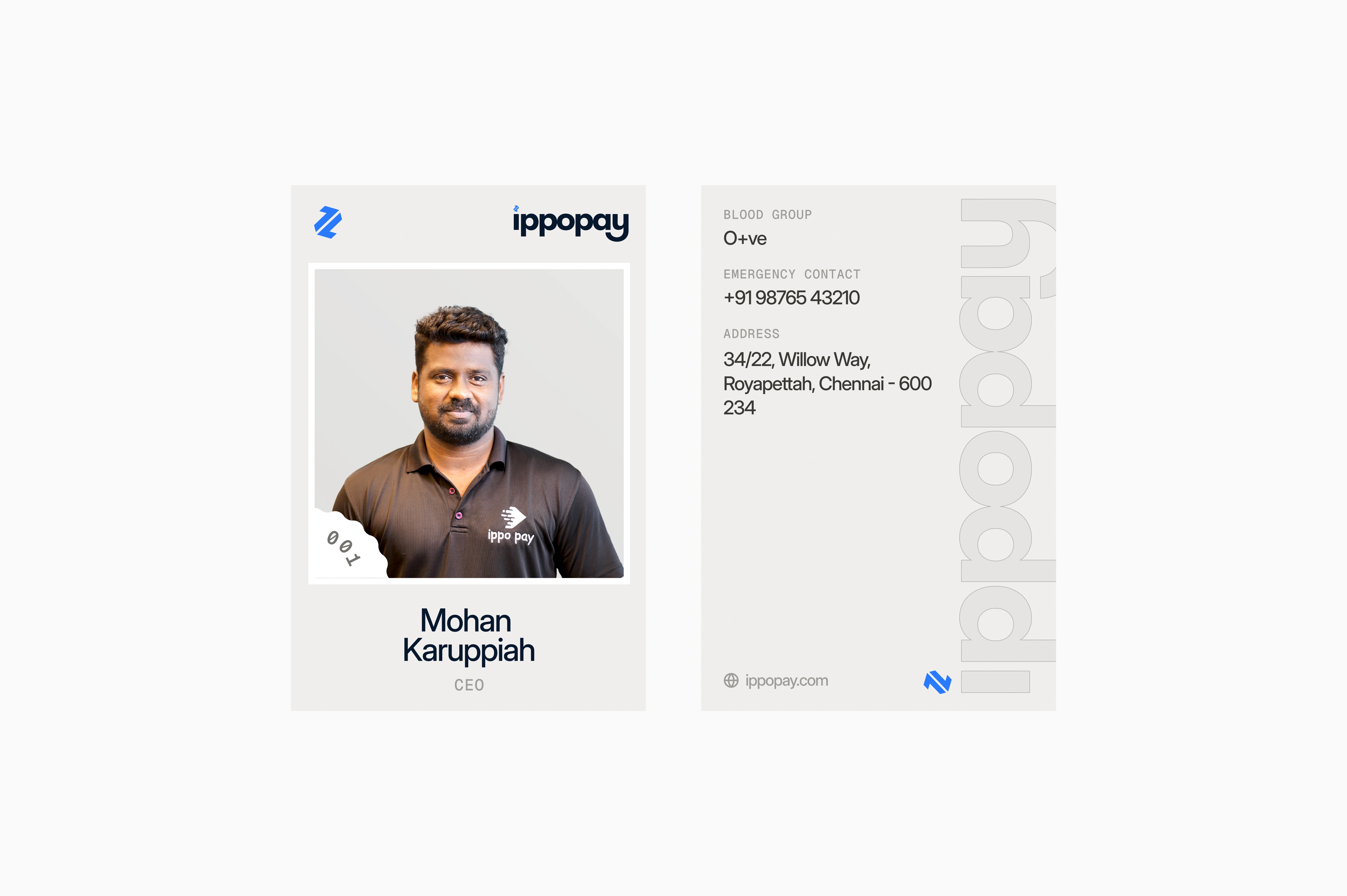 ippopay branding — id-card