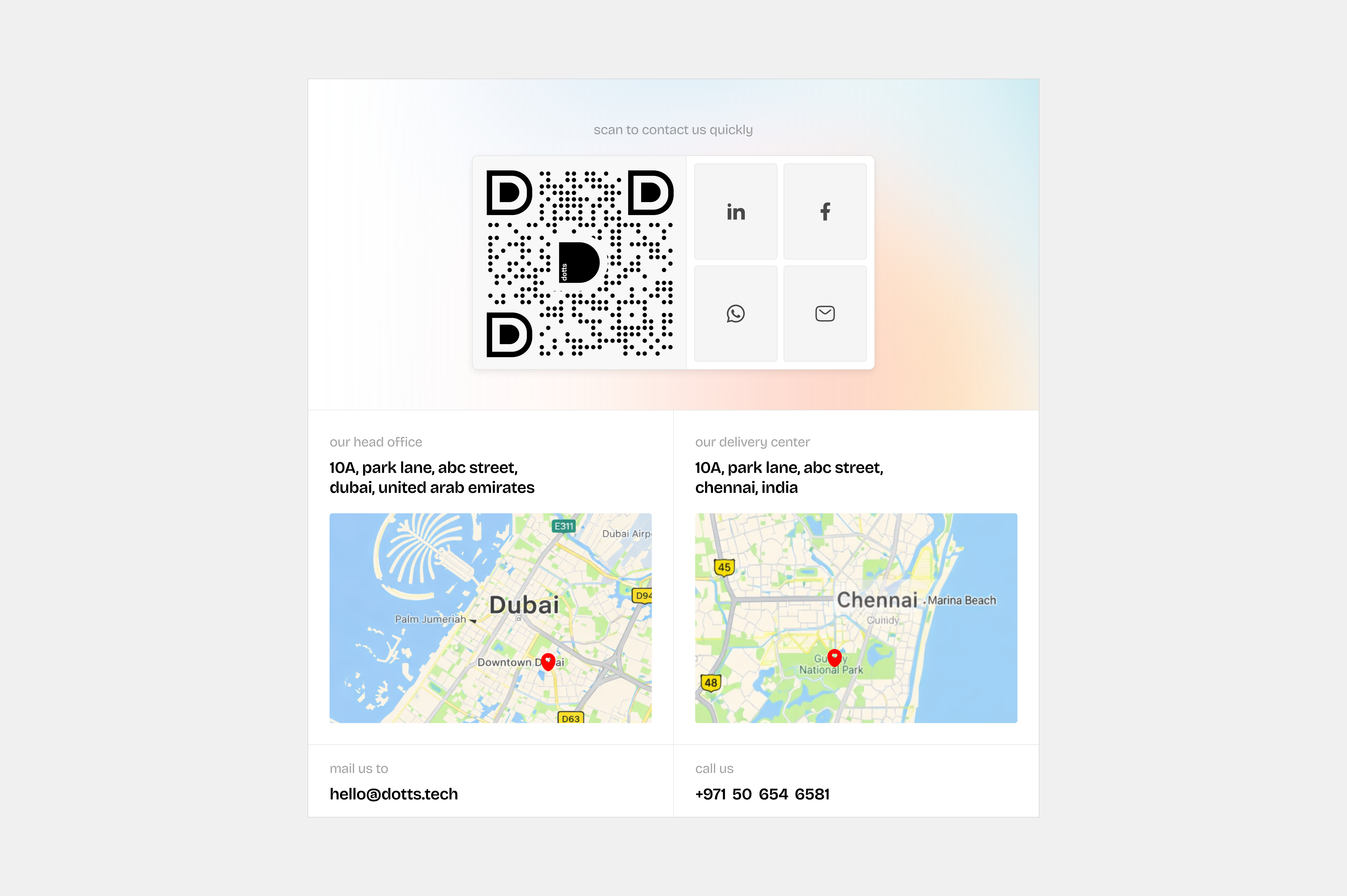 dotts.tech — landing-contact