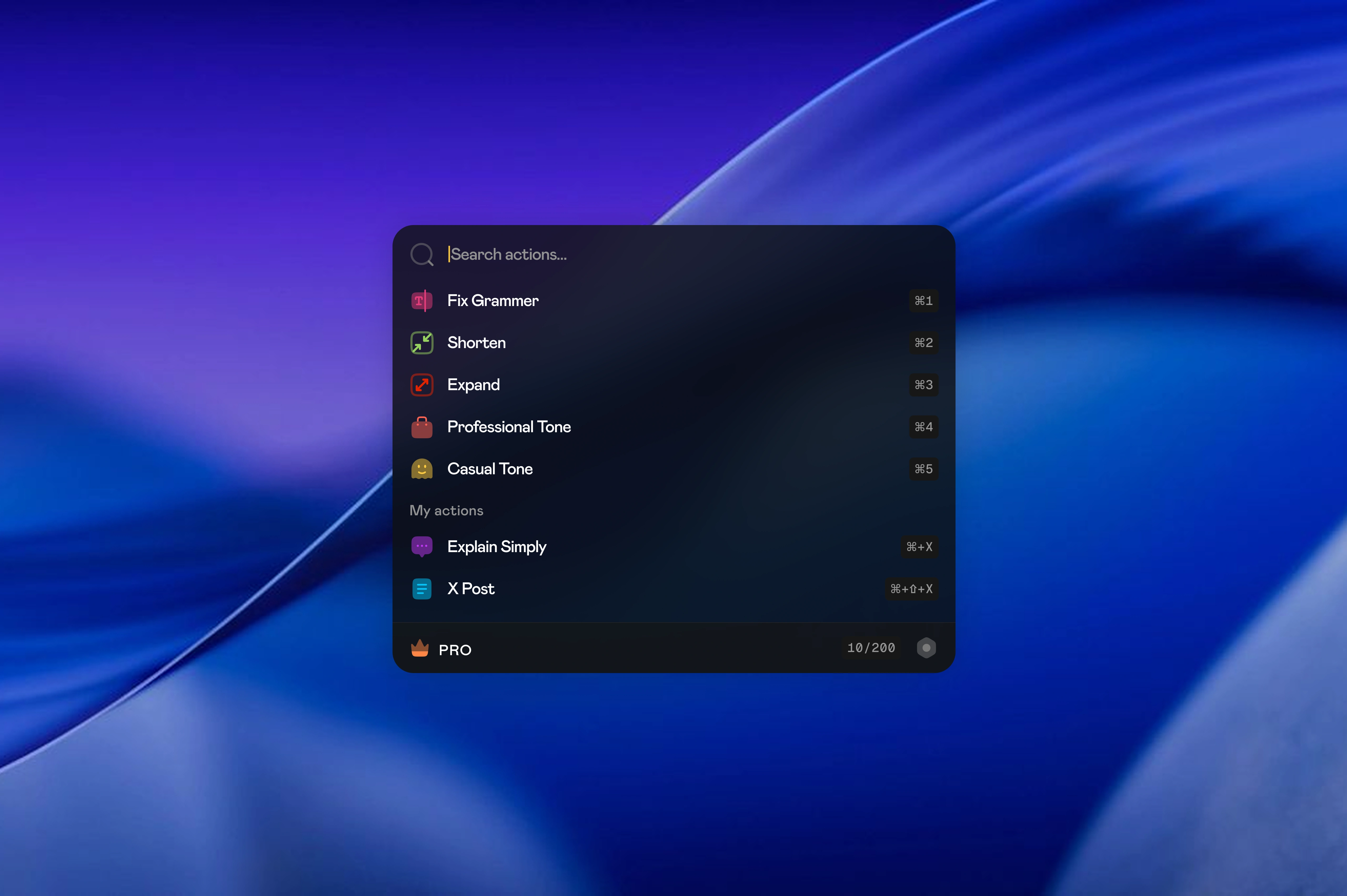 stic ai — command-menu