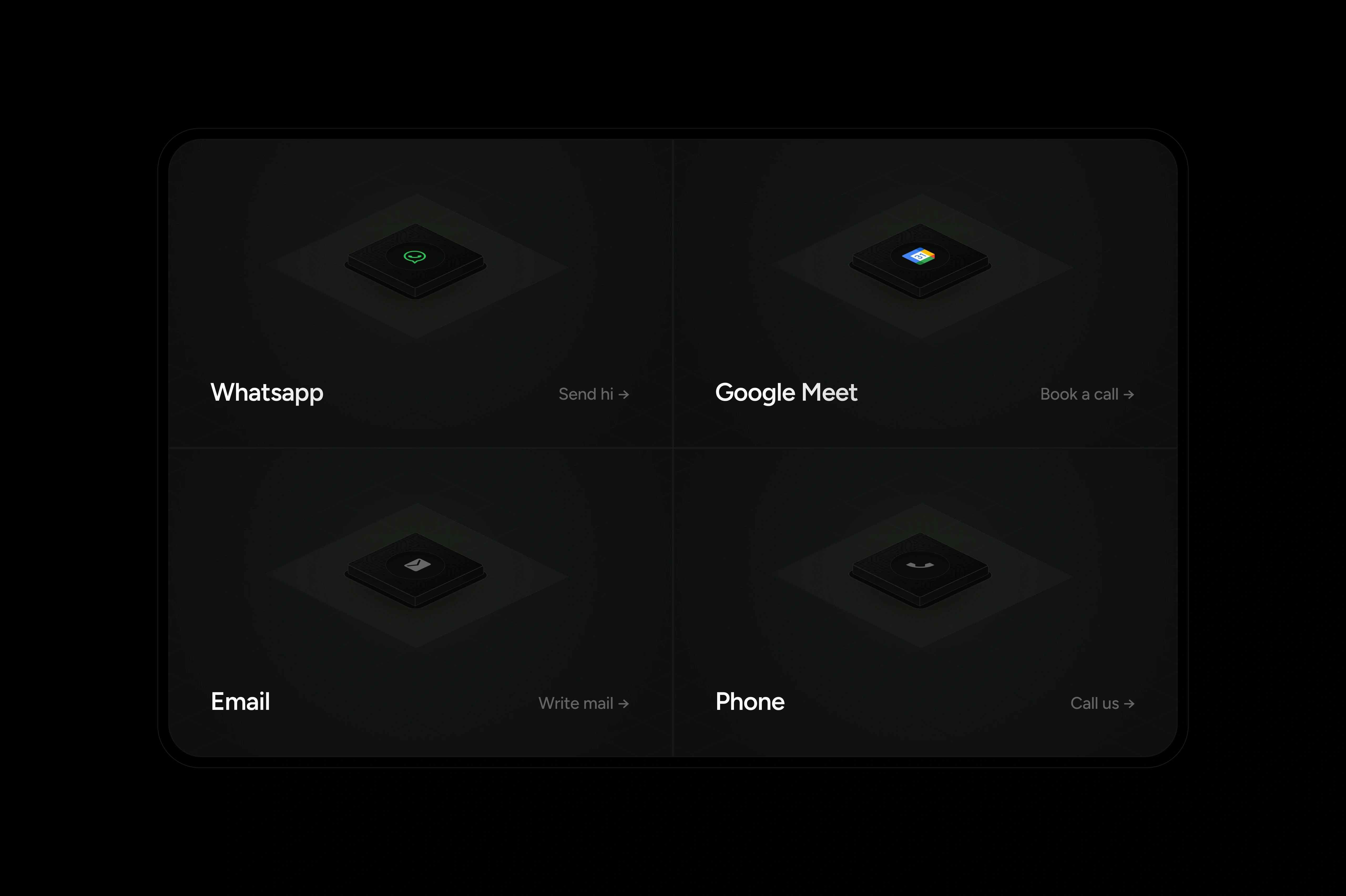 techfini — landing-contact