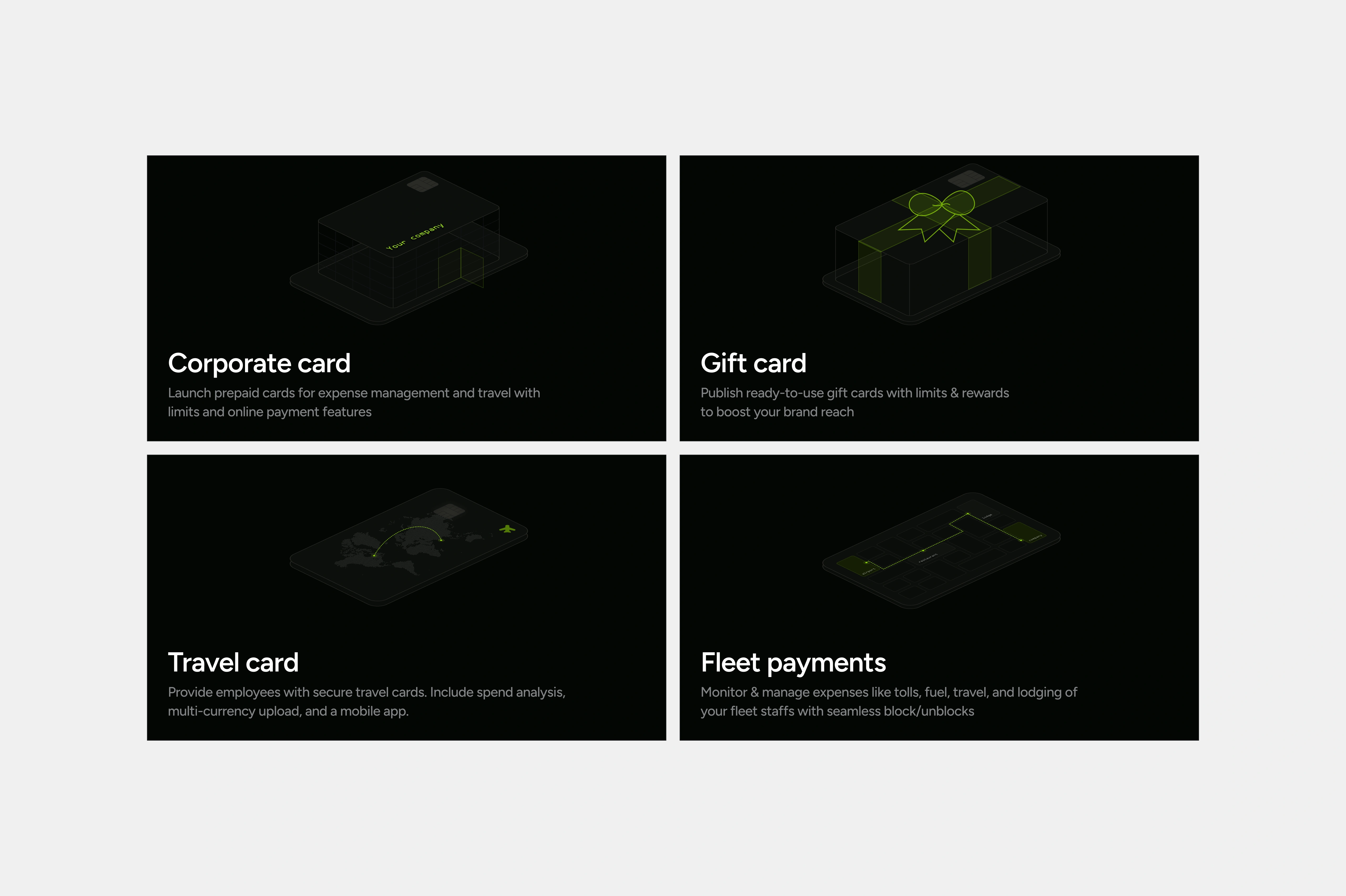 techfini — landing-type-cards